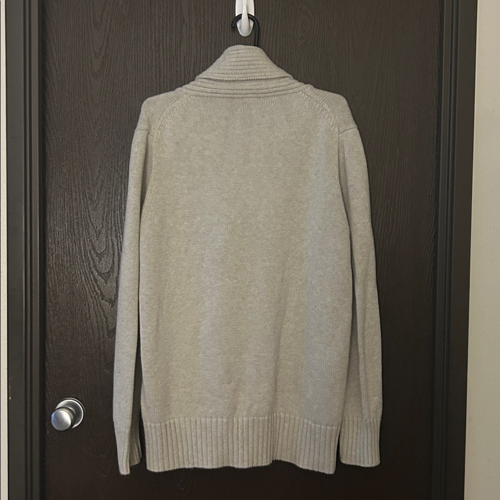 J. Crew Factory Women's Lt. Gray Shawl Collar Chunky Long Cardigan Sweater..XL - Picture 6 of 10